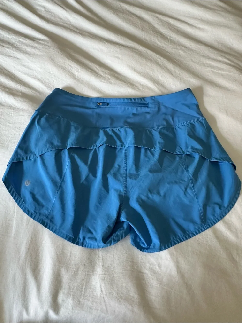 lululemon athletica Blue High-Waist Athletic Running Shorts